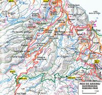 Le village de Ribeiro Frio à Madère. Plan de la Levada do Furado. Cliquer pour agrandir l'image.