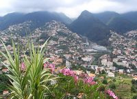 Le village de São Martinho à Madère. Pico dos Barcelos. Cliquer pour agrandir l'image.