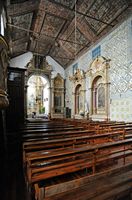 Le monastère Sainte-Claire de Funchal à Madère. L'intérieur de l'église de Santa Clara. Cliquer pour agrandir l'image.