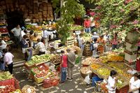Le quartier Santa Luzia de Funchal à Madère. Mercado dos lavradores. Cliquer pour agrandir l'image.