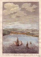 La ville de Funchal à Madère. Vue ancienne du 18eme s. Cliquer pour agrandir l'image.