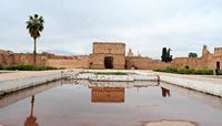 Le palais el Badiâ à Marrakech au Maroc. Bassin central. Cliquer pour agrandir l'image dans Adobe Stock (nouvel onglet).