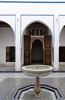 Le palais de la Bahia à Marrakech au Maroc. Petite cour. Cliquer pour agrandir l'image dans Adobe Stock (nouvel onglet).
