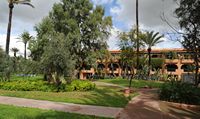 L'hôtel Tikida Garden à Marrakech au Maroc. Batiment menzeh. Cliquer pour agrandir l'image.