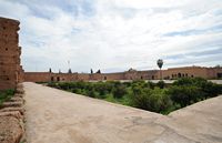 Le palais el Badiâ à Marrakech au Maroc. Pavillon de l'héliotrope. Cliquer pour agrandir l'image.