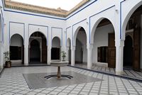 Le palais de la Bahia à Marrakech au Maroc. Petite cour. Cliquer pour agrandir l'image.