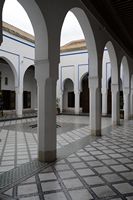 Le palais de la Bahia à Marrakech au Maroc. Petite cour. Cliquer pour agrandir l'image.