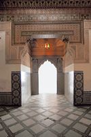 Le palais de la Bahia à Marrakech au Maroc. Salle du conseil. Cliquer pour agrandir l'image.