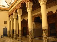 Le palais M'nebbi à Marrakech au Maroc. Musée de Marrakech. Cliquer pour agrandir l'image.