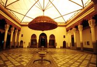 Le palais M'nebbi à Marrakech au Maroc. Musée de Marrakech. Cliquer pour agrandir l'image.