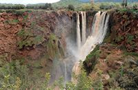 La ville d'Azilal au Maroc. Cascades d'Ouzoud. Cliquer pour agrandir l'image.