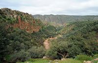 La ville d'Azilal au Maroc. Oued Ouzoud. Cliquer pour agrandir l'image.