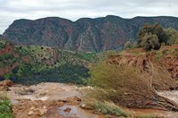 La ville d'Azilal au Maroc. Cascades d'Ouzoud. Cliquer pour agrandir l'image.