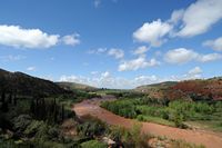 La ville d'Oukaïmeden au Maroc. Vallée Ourika. Cliquer pour agrandir l'image.