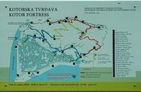 Piano delle fortificazioni di Kotor. Clicca per ingrandire l'immagine.